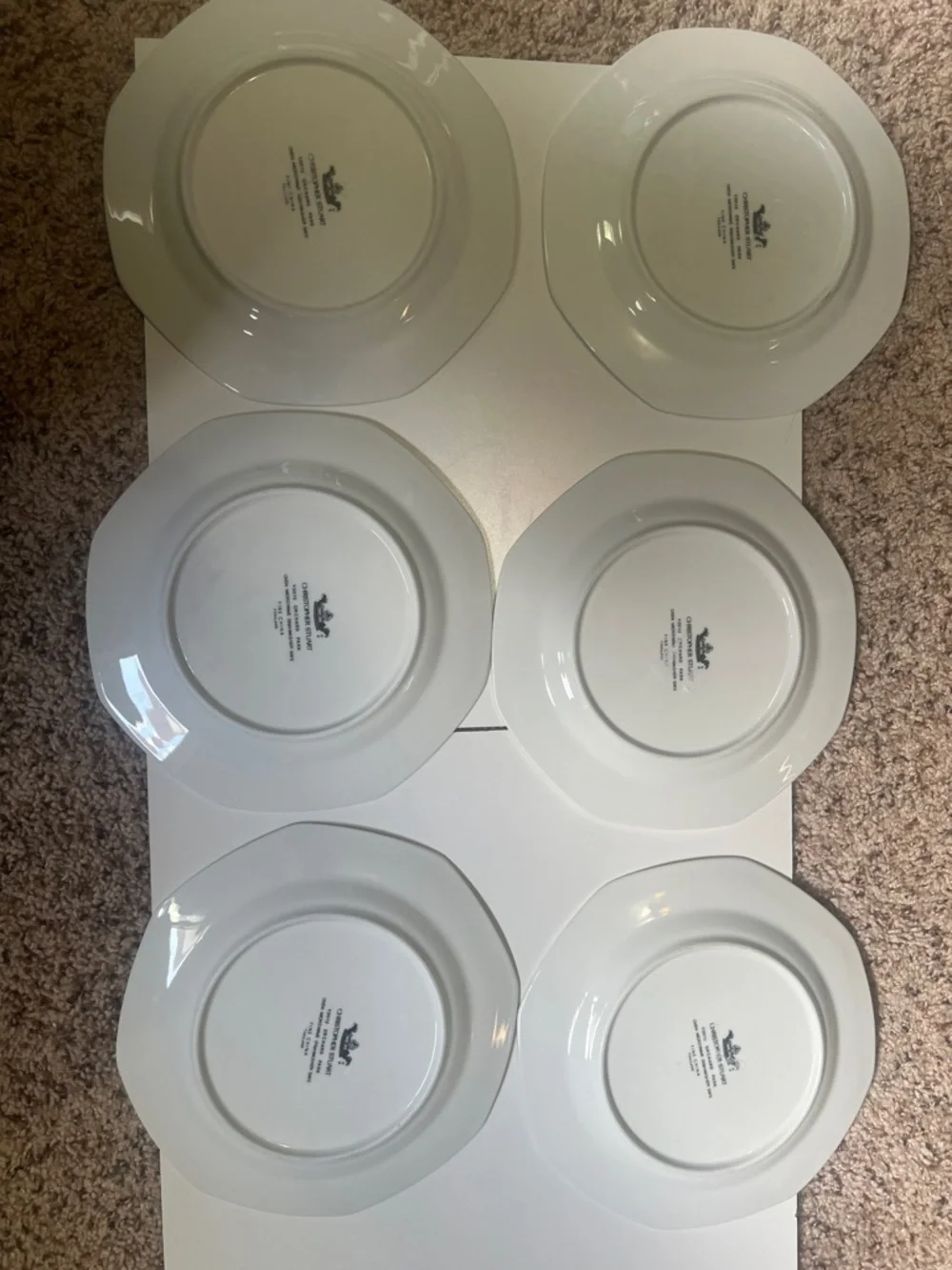 6 Vintage Christopher Stuart Y0012 Orchard Park Fine China 12 Inch Chop Platter